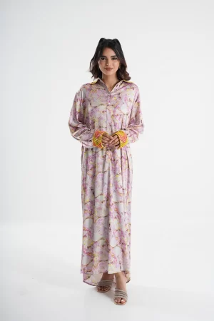 Sunrise Symphony Shirt Dress